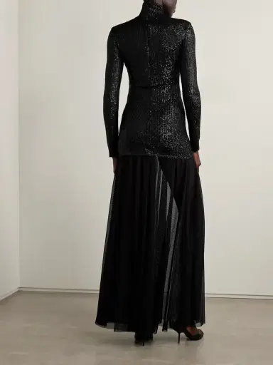 Norma Kamali Sequin-embellished Stretch-tulle Turtleneck Gown | Thumbnail 3 Norma Kamali Sequin-embellished Stretch-tulle Turtleneck Gown | Thumbnail 3
