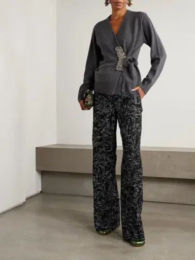 Dries Van Noten Woven Wide-leg Pants | Thumbnail 2 Dries Van Noten Woven Wide-leg Pants | Thumbnail 2