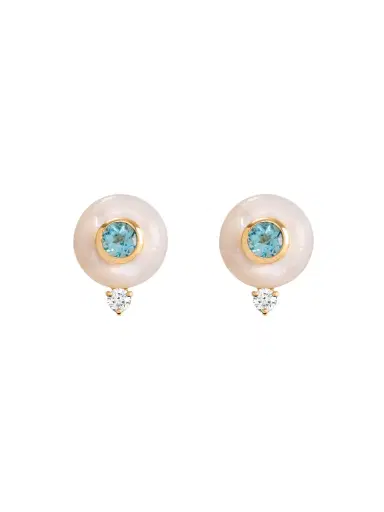 GIOVANA BRAIT White One Bubble Earrings | Thumbnail 1 GIOVANA BRAIT White One Bubble Earrings | Thumbnail 1