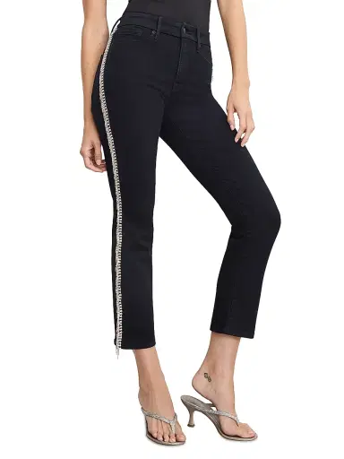 Good American Women's Good Legs Straight Diamond Jeans - Black | Thumbnail 3 Good American Women's Good Legs Straight Diamond Jeans - Black | Thumbnail 3