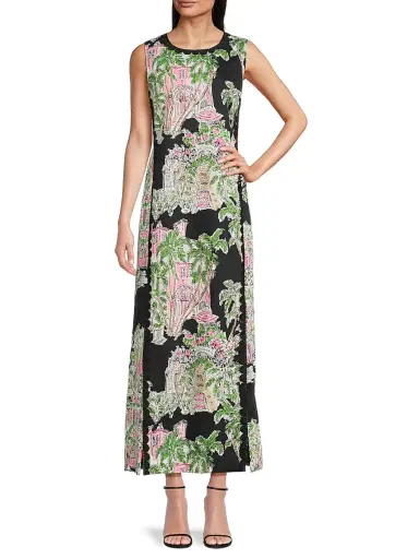 Lilly Pulitzer Women's Darlene Stretch Maxi Shift Dress - Onyx Oversized Anniversary - Size 6 | Thumbnail 2 Lilly Pulitzer Women's Darlene Stretch Maxi Shift Dress - Onyx Oversized Anniversary - Size 6 | Thumbnail 2