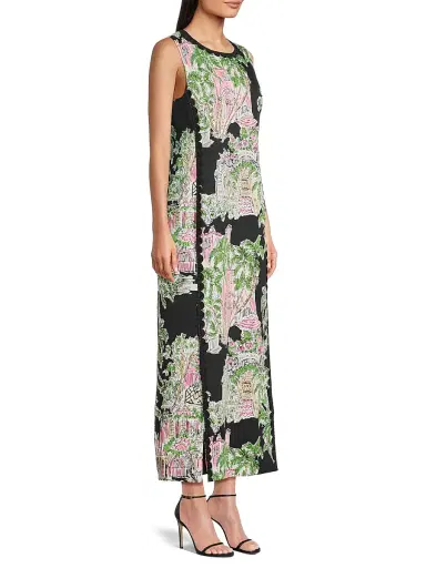 Lilly Pulitzer Women's Darlene Stretch Maxi Shift Dress - Onyx Oversized Anniversary - Size 6 | Thumbnail 4 Lilly Pulitzer Women's Darlene Stretch Maxi Shift Dress - Onyx Oversized Anniversary - Size 6 | Thumbnail 4
