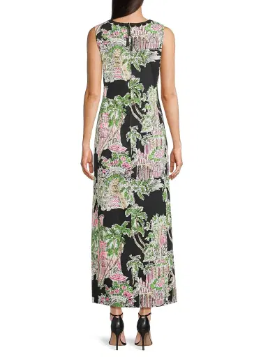Lilly Pulitzer Women's Darlene Stretch Maxi Shift Dress - Onyx Oversized Anniversary - Size 6 | Thumbnail 5 Lilly Pulitzer Women's Darlene Stretch Maxi Shift Dress - Onyx Oversized Anniversary - Size 6 | Thumbnail 5