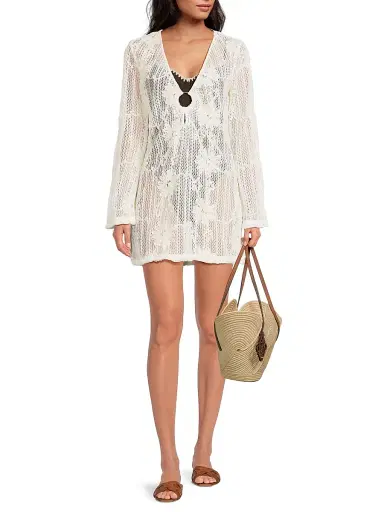 Ramy Brook Women's Cassie Floral Cover-Up Minidress | Thumbnail 2 Ramy Brook Women's Cassie Floral Cover-Up Minidress | Thumbnail 2