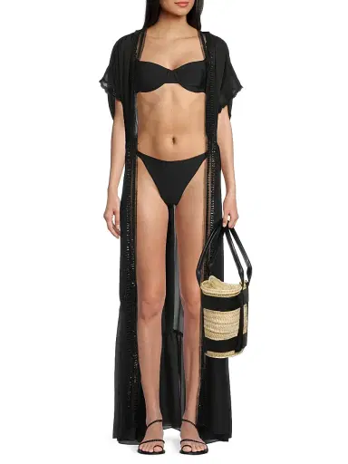 Ramy Brook Women's Gem Tie-Waist Cover-Up Maxi Dress - Black | Thumbnail 2 Ramy Brook Women's Gem Tie-Waist Cover-Up Maxi Dress - Black | Thumbnail 2