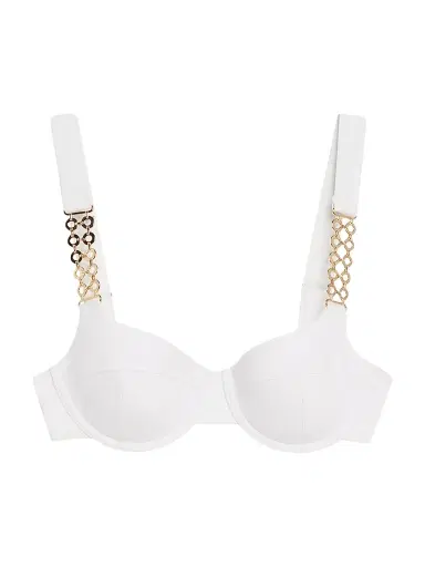 Ramy Brook Women's Iryna Embellished Underwire Bikini Top - White | Thumbnail 1 Ramy Brook Women's Iryna Embellished Underwire Bikini Top - White | Thumbnail 1