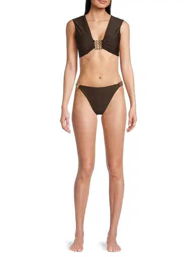 Ramy Brook Women's Olivia V-Neck Bikini Top - Beach Brown | Thumbnail 2 Ramy Brook Women's Olivia V-Neck Bikini Top - Beach Brown | Thumbnail 2