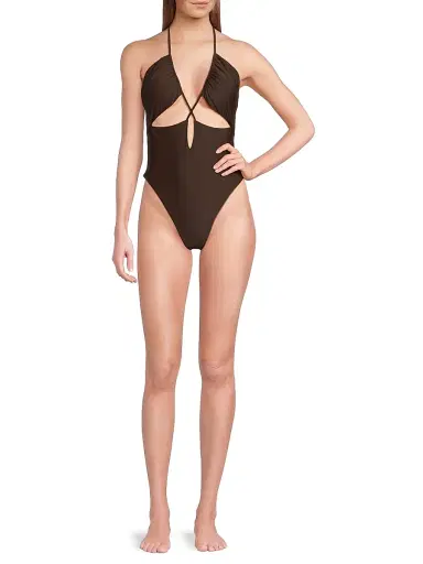 Ramy Brook Women's Nia Halterneck One-Piece Swimsuit - Black | Thumbnail 2 Ramy Brook Women's Nia Halterneck One-Piece Swimsuit - Black | Thumbnail 2