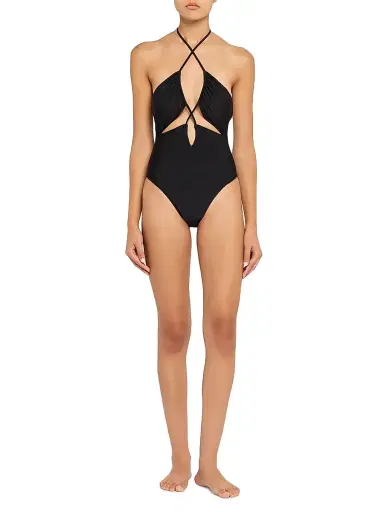 Ramy Brook Women's Nia Halterneck One-Piece Swimsuit - Black | Thumbnail 3 Ramy Brook Women's Nia Halterneck One-Piece Swimsuit - Black | Thumbnail 3