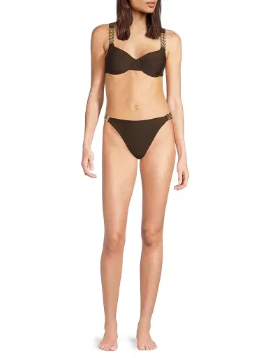 Ramy Brook Women's Andrea Side-Chain Bikini Bottom - White | Thumbnail 2 Ramy Brook Women's Andrea Side-Chain Bikini Bottom - White | Thumbnail 2