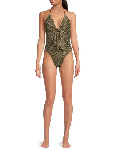 Ramy Brook Women's Printed One-Piece Swimsuit - Beach Brown Zebra - Size XL | Thumbnail 2 Ramy Brook Women's Printed One-Piece Swimsuit - Beach Brown Zebra - Size XL | Thumbnail 2