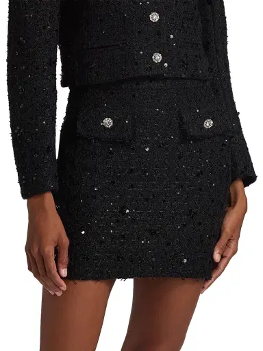 Generation Love Women's Ava Sequined Tweed Slim-Fit Miniskirt | Thumbnail 3 Generation Love Women's Ava Sequined Tweed Slim-Fit Miniskirt | Thumbnail 3