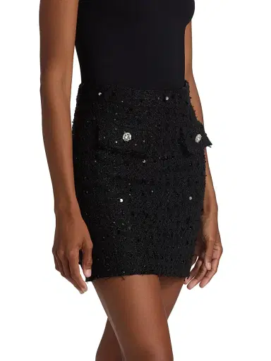 Generation Love Women's Ava Sequined Tweed Slim-Fit Miniskirt | Thumbnail 4 Generation Love Women's Ava Sequined Tweed Slim-Fit Miniskirt | Thumbnail 4