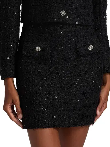 Generation Love Women's Ava Sequined Tweed Slim-Fit Miniskirt | Thumbnail 6 Generation Love Women's Ava Sequined Tweed Slim-Fit Miniskirt | Thumbnail 6