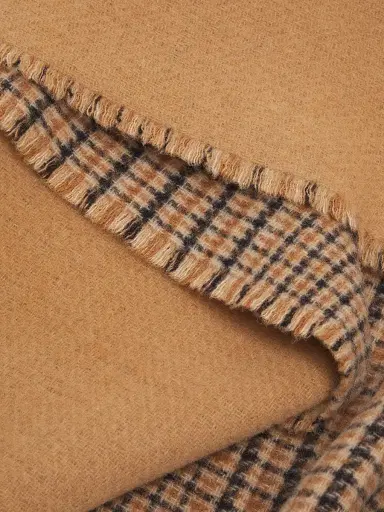 rag & bone Women's Wendy Reversible Cowl Poncho - Camel Plaid | Thumbnail 7 rag & bone Women's Wendy Reversible Cowl Poncho - Camel Plaid | Thumbnail 7
