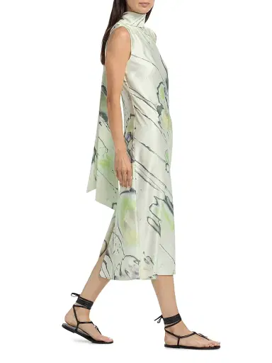 Jason Wu Collection Women's Watercolor Floral Bias-Cut Scarf Midi-Dress - Light Jade Multi - Size 14 | Thumbnail 2 Jason Wu Collection Women's Watercolor Floral Bias-Cut Scarf Midi-Dress - Light Jade Multi - Size 14 | Thumbnail 2