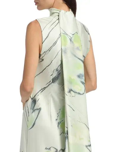 Jason Wu Collection Women's Watercolor Floral Bias-Cut Scarf Midi-Dress - Light Jade Multi - Size 14 | Thumbnail 6 Jason Wu Collection Women's Watercolor Floral Bias-Cut Scarf Midi-Dress - Light Jade Multi - Size 14 | Thumbnail 6