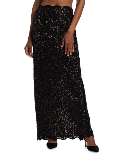 Toccin Women's Marielle Cotton-Blend Lace Maxi Skirt - Jet | Thumbnail 3 Toccin Women's Marielle Cotton-Blend Lace Maxi Skirt - Jet | Thumbnail 3