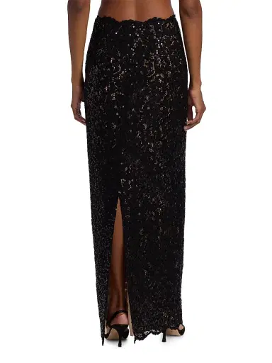 Toccin Women's Marielle Cotton-Blend Lace Maxi Skirt - Jet | Thumbnail 5 Toccin Women's Marielle Cotton-Blend Lace Maxi Skirt - Jet | Thumbnail 5