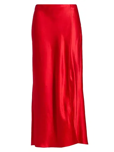 Jason Wu Collection Women's Satin Bias-Cut Slip Midi-Skirt - Papaya - Size 8 | Thumbnail 1 Jason Wu Collection Women's Satin Bias-Cut Slip Midi-Skirt - Papaya - Size 8 | Thumbnail 1