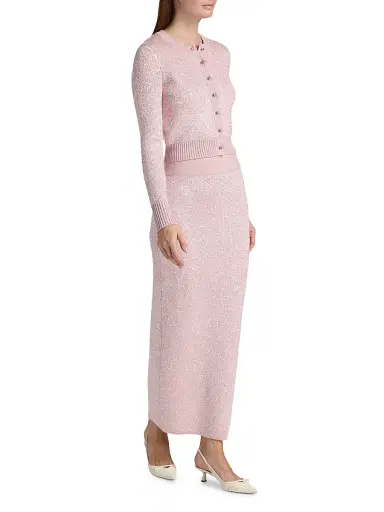 Toccin Women's Alisha Sequined Knit Maxi Skirt - Ballet | Thumbnail 2 Toccin Women's Alisha Sequined Knit Maxi Skirt - Ballet | Thumbnail 2