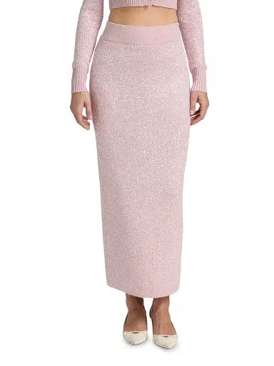 Toccin Women's Alisha Sequined Knit Maxi Skirt - Ballet | Thumbnail 3 Toccin Women's Alisha Sequined Knit Maxi Skirt - Ballet | Thumbnail 3