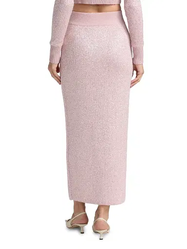 Toccin Women's Alisha Sequined Knit Maxi Skirt - Ballet | Thumbnail 5 Toccin Women's Alisha Sequined Knit Maxi Skirt - Ballet | Thumbnail 5