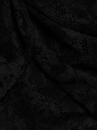 Toccin Women's Giselle Tie-Front Lace Bodysuit - Jet | Thumbnail 8 Toccin Women's Giselle Tie-Front Lace Bodysuit - Jet | Thumbnail 8