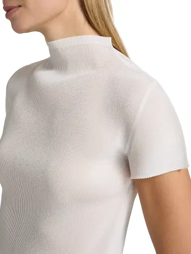 Pleats Please Issey Miyake Women's Mist Basics Ribbed Top - White - Size Large | Thumbnail 6 Pleats Please Issey Miyake Women's Mist Basics Ribbed Top - White - Size Large | Thumbnail 6
