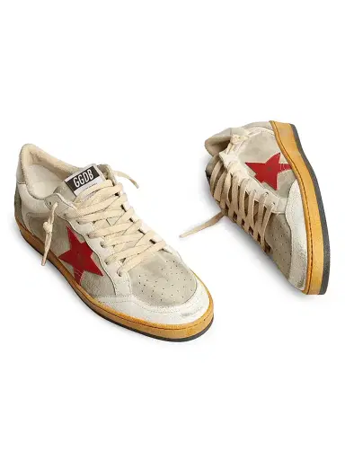 Golden Goose Men's Ball Star Low-Top Sneakers - Ice White | Thumbnail 3 Golden Goose Men's Ball Star Low-Top Sneakers - Ice White | Thumbnail 3
