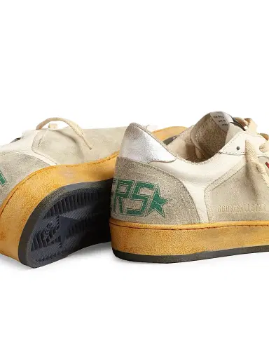 Golden Goose Men's Ball Star Low-Top Sneakers - Ice White | Thumbnail 4 Golden Goose Men's Ball Star Low-Top Sneakers - Ice White | Thumbnail 4