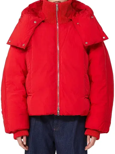 Sportmax Women's Water Repellent Short Down Jacket - Red | Thumbnail 2 Sportmax Women's Water Repellent Short Down Jacket - Red | Thumbnail 2