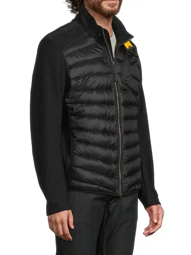 Parajumpers Men's Jayden Mixed-Media Slim-Fit Puffer Jacket - Black | Thumbnail 4 Parajumpers Men's Jayden Mixed-Media Slim-Fit Puffer Jacket - Black | Thumbnail 4