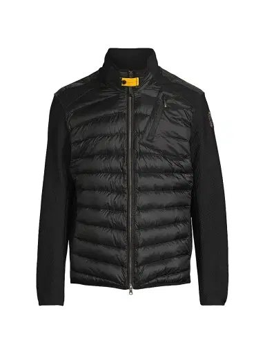 Parajumpers Men's Jayden Mixed-Media Slim-Fit Puffer Jacket - Black | Thumbnail 1 Parajumpers Men's Jayden Mixed-Media Slim-Fit Puffer Jacket - Black | Thumbnail 1
