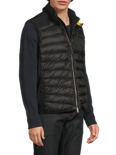 Parajumpers Men's Zavier Stand-Collar Slim-Fit Puffer Vest - Black | Thumbnail 4 Parajumpers Men's Zavier Stand-Collar Slim-Fit Puffer Vest - Black | Thumbnail 4