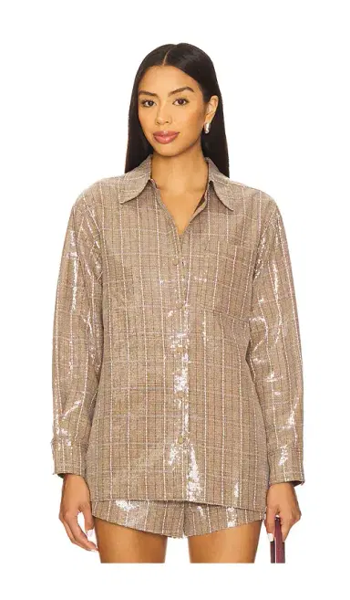 Line & Dot Checkmate Oversized Shacket | Thumbnail 2 Line & Dot Checkmate Oversized Shacket | Thumbnail 2