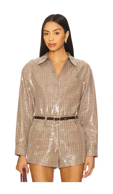 Line & Dot Checkmate Oversized Shacket | Thumbnail 1 Line & Dot Checkmate Oversized Shacket | Thumbnail 1