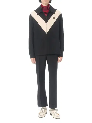 Valentino Garavani Men's Wool Pants with Cuffs - Black | Thumbnail 6 Valentino Garavani Men's Wool Pants with Cuffs - Black | Thumbnail 6