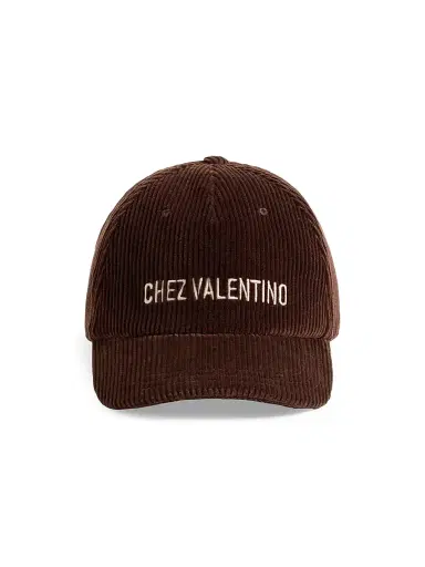 Valentino Garavani Men's Velvet Baseball Cap with Embroidery - Brown - Size Small | Thumbnail 2 Valentino Garavani Men's Velvet Baseball Cap with Embroidery - Brown - Size Small | Thumbnail 2