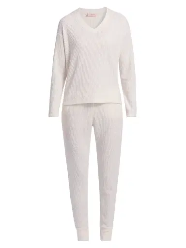 Papinelle Women's Super Soft Waffle Pajamas - Ecru - Size XL | Thumbnail 1 Papinelle Women's Super Soft Waffle Pajamas - Ecru - Size XL | Thumbnail 1