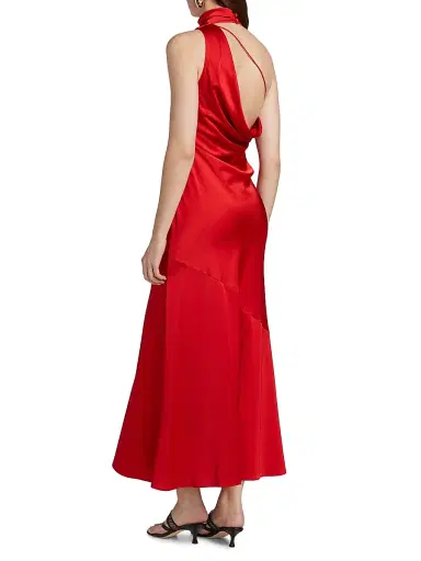 Significant Other Women's Nadia Bias-Cut Satin Midi-Dress - Cherry | Thumbnail 5 Significant Other Women's Nadia Bias-Cut Satin Midi-Dress - Cherry | Thumbnail 5