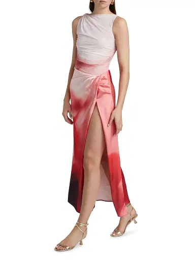 Significant Other Women's Brianna Dyed Mesh Satin Maxi Dress - Rosewater Haze | Thumbnail 2 Significant Other Women's Brianna Dyed Mesh Satin Maxi Dress - Rosewater Haze | Thumbnail 2