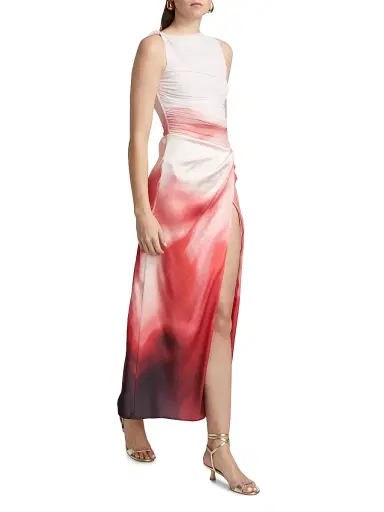 Significant Other Women's Brianna Dyed Mesh Satin Maxi Dress - Rosewater Haze | Thumbnail 4 Significant Other Women's Brianna Dyed Mesh Satin Maxi Dress - Rosewater Haze | Thumbnail 4