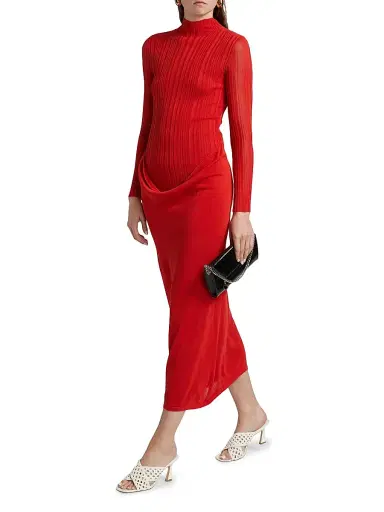 Significant Other Women's Yasmine Rib-Knit Maxi Dress - Cherry | Thumbnail 2 Significant Other Women's Yasmine Rib-Knit Maxi Dress - Cherry | Thumbnail 2