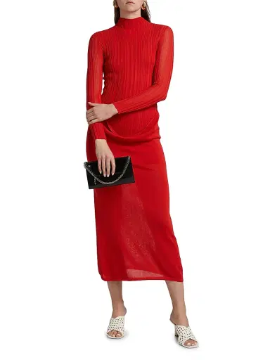 Significant Other Women's Yasmine Rib-Knit Maxi Dress - Cherry | Thumbnail 3 Significant Other Women's Yasmine Rib-Knit Maxi Dress - Cherry | Thumbnail 3