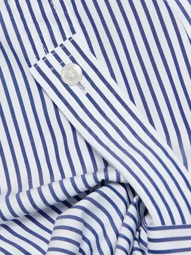 A.L.C. Women's Maude Striped Cotton Poplin High-Low Shirt - White Navy - Size XL | Thumbnail 7 A.L.C. Women's Maude Striped Cotton Poplin High-Low Shirt - White Navy - Size XL | Thumbnail 7