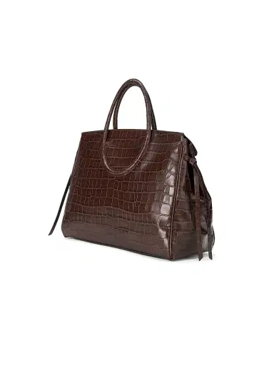 STAUD Women's Maude Crocodile-Embossed Leather Carryall - Espresso Croco | Thumbnail 2 STAUD Women's Maude Crocodile-Embossed Leather Carryall - Espresso Croco | Thumbnail 2