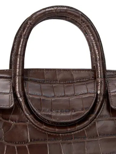 STAUD Women's Maude Crocodile-Embossed Leather Carryall - Espresso Croco | Thumbnail 6 STAUD Women's Maude Crocodile-Embossed Leather Carryall - Espresso Croco | Thumbnail 6