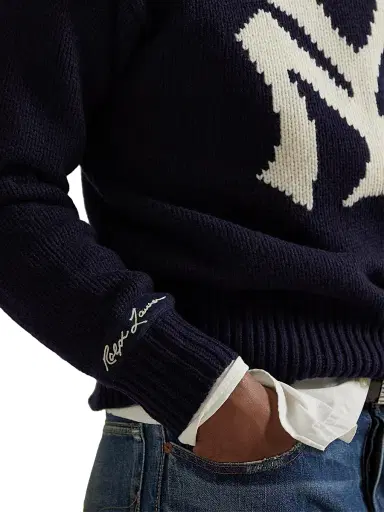 Polo Ralph Lauren Men's Yankees Wool-Blend Crewneck Sweater | Thumbnail 5 Polo Ralph Lauren Men's Yankees Wool-Blend Crewneck Sweater | Thumbnail 5