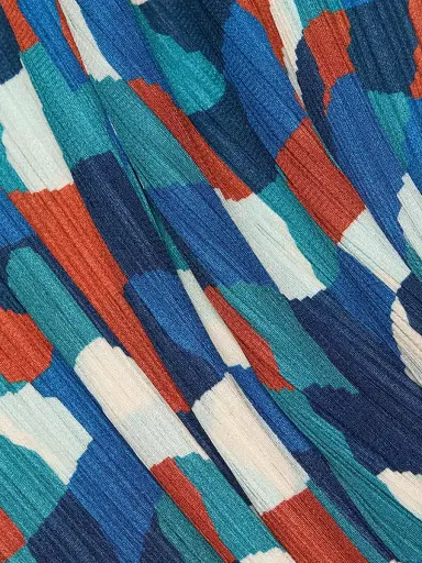 Pleats Please Issey Miyake Women's Dancing Square Geometric Asymmetric Midi-Skirt - Blue | Thumbnail 7 Pleats Please Issey Miyake Women's Dancing Square Geometric Asymmetric Midi-Skirt - Blue | Thumbnail 7